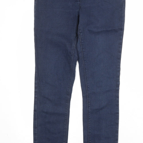 NEXT Womens Blue Cotton Skinny Jeans Size 10 Regular Zip