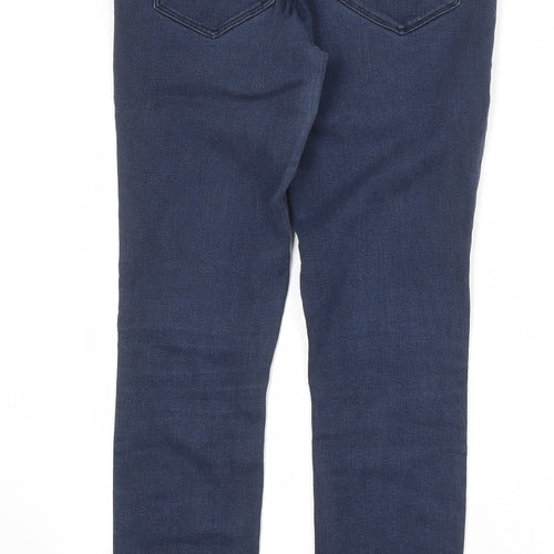 NEXT Womens Blue Cotton Skinny Jeans Size 10 Regular Zip