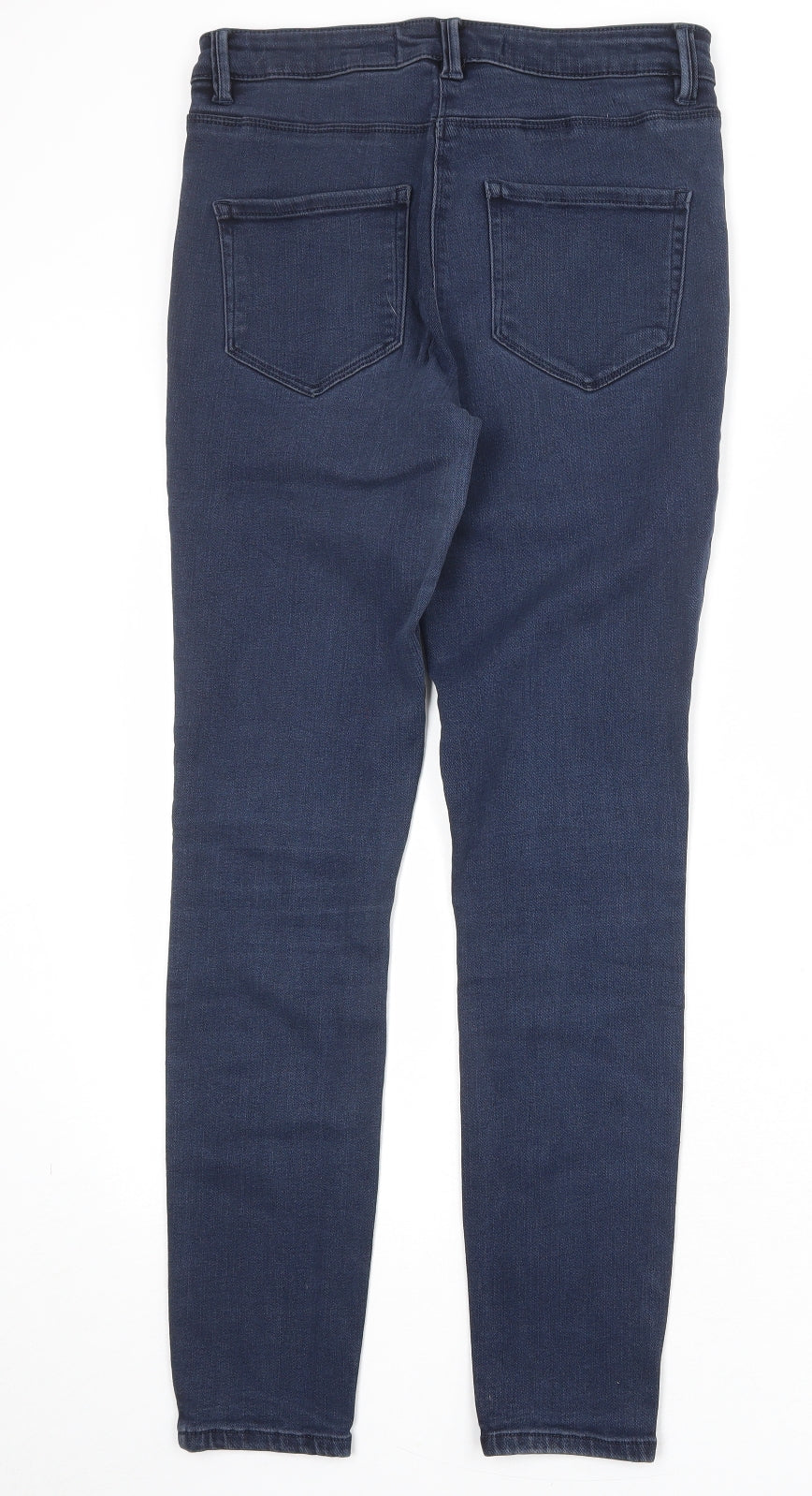 NEXT Womens Blue Cotton Skinny Jeans Size 10 Regular Zip