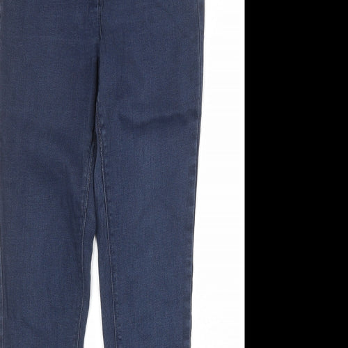 NEXT Womens Blue Cotton Skinny Jeans Size 10 Regular Zip