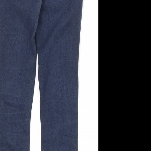 NEXT Womens Blue Cotton Skinny Jeans Size 10 Regular Zip