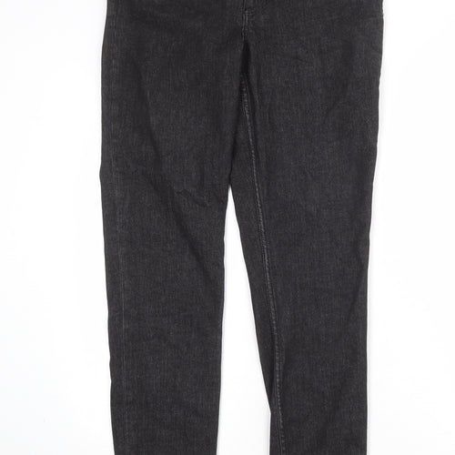 DKNY Womens Grey Cotton Tapered Jeans Size 10 Regular Zip
