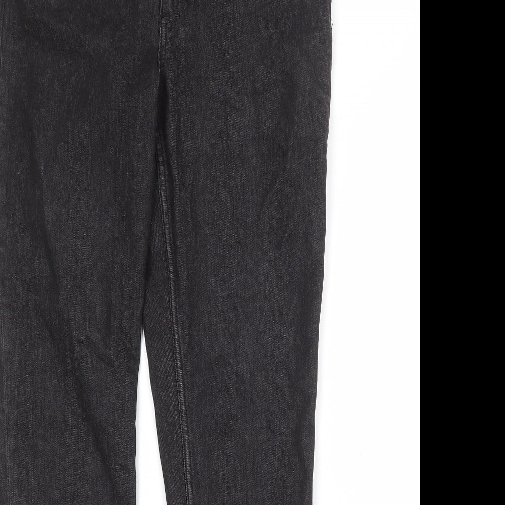 DKNY Womens Grey Cotton Tapered Jeans Size 10 Regular Zip