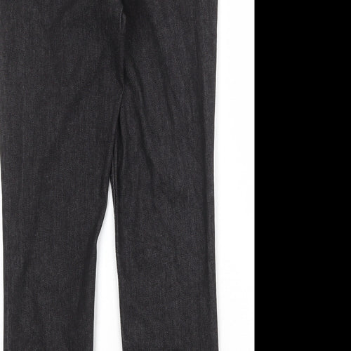 DKNY Womens Grey Cotton Tapered Jeans Size 10 Regular Zip