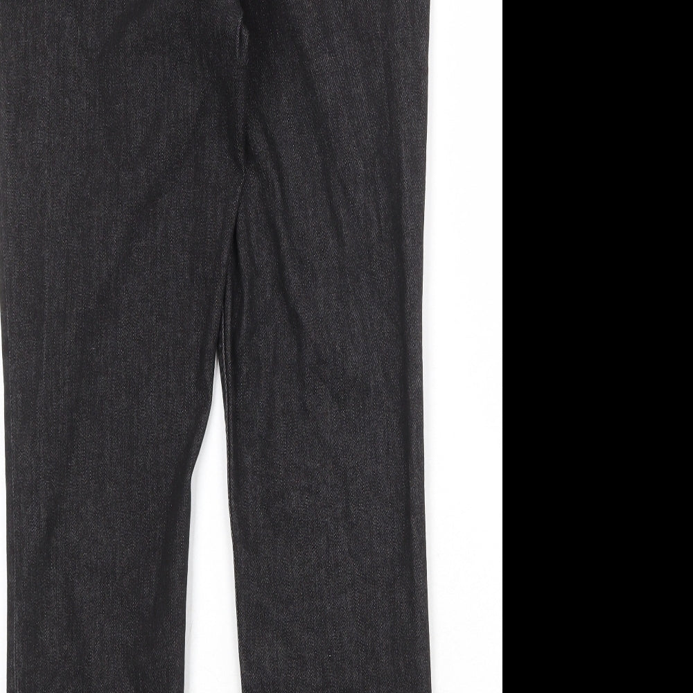 DKNY Womens Grey Cotton Tapered Jeans Size 10 Regular Zip