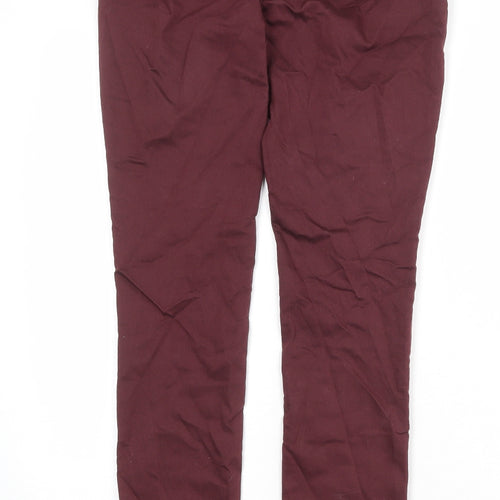 Monsoon Womens Red Cotton Skinny Jeans Size 8 Regular Zip