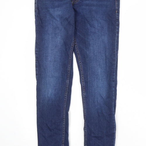 Bench Mens Blue Cotton Skinny Jeans Size 30 in Regular Zip