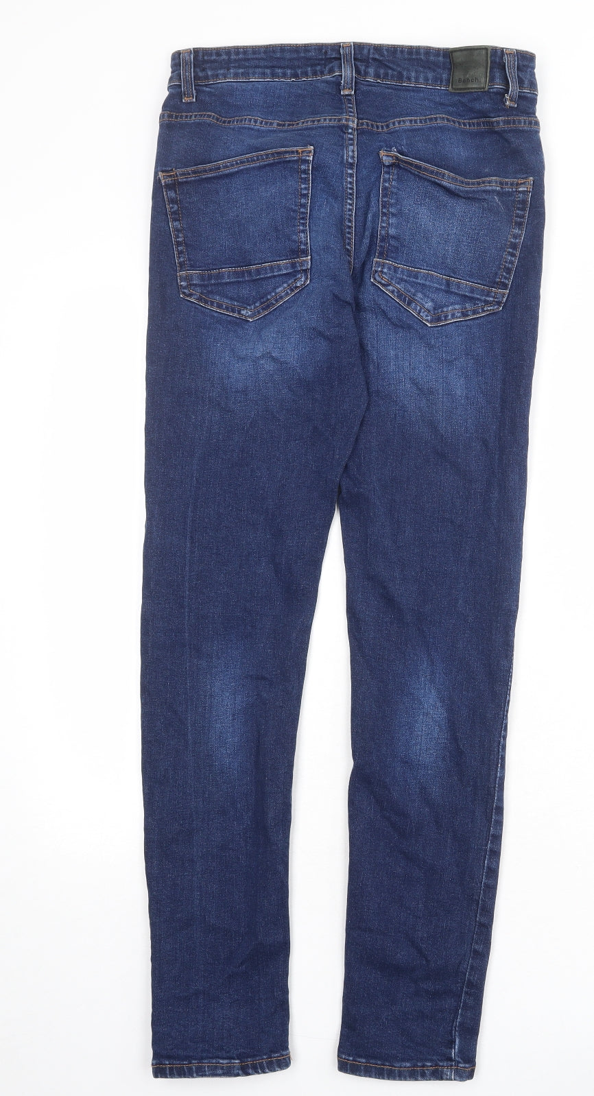 Bench Mens Blue Cotton Skinny Jeans Size 30 in Regular Zip