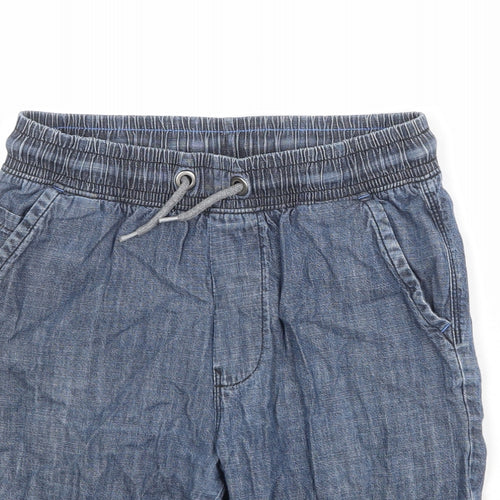 NEXT Boys Blue 100% Cotton Bermuda Shorts Size 13 Years Regular Drawstring