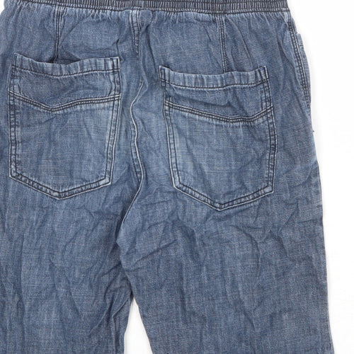 NEXT Boys Blue 100% Cotton Bermuda Shorts Size 13 Years Regular Drawstring