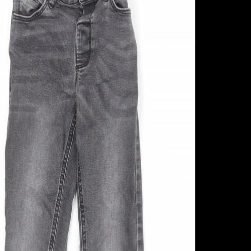 NEXT Boys Grey Cotton Skinny Jeans Size 5-6 Years Regular Snap