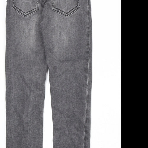NEXT Boys Grey Cotton Skinny Jeans Size 5-6 Years Regular Snap
