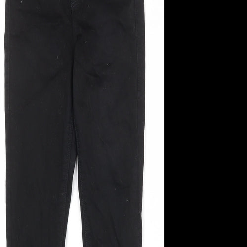 Topshop Womens Black Cotton Skinny Jeans Size 28 in Regular Zip