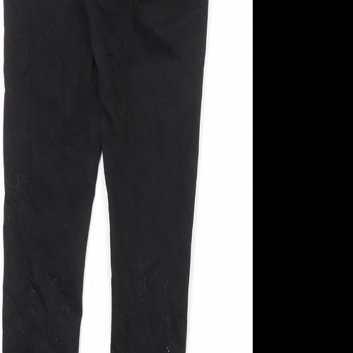 Topshop Womens Black Cotton Skinny Jeans Size 28 in Regular Zip