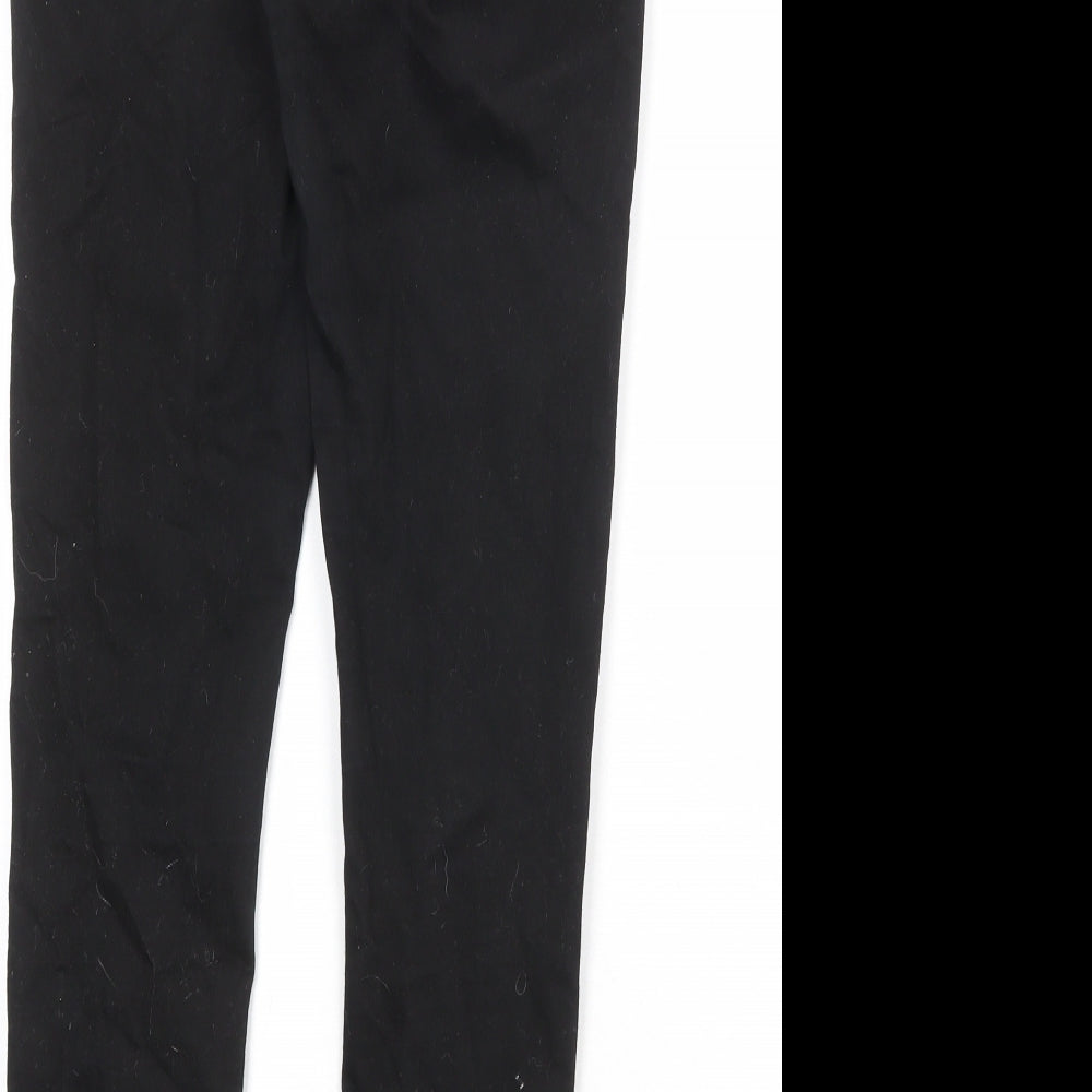 Topshop Womens Black Cotton Skinny Jeans Size 28 in Regular Zip
