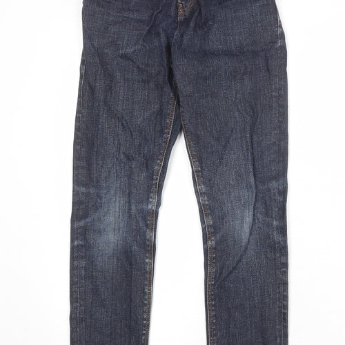 NEXT Boys Blue Cotton Skinny Jeans Size 11 Years Regular Zip