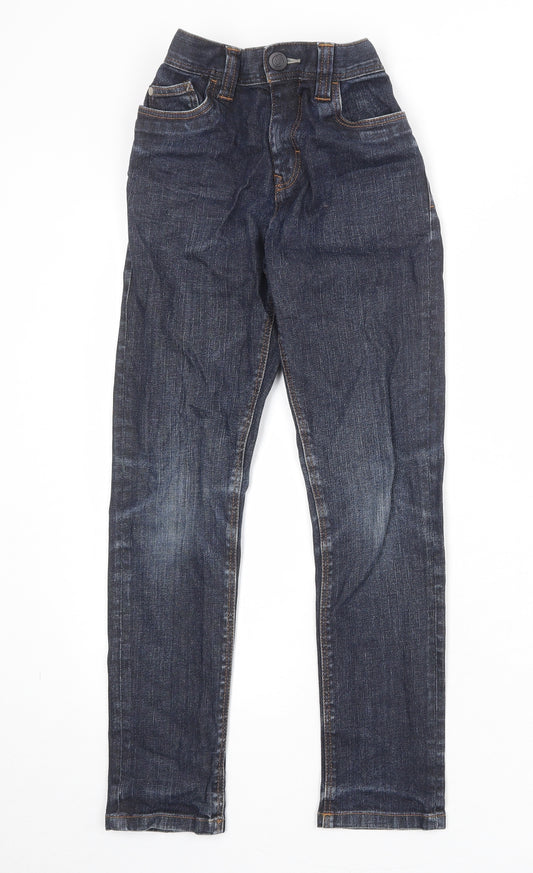 NEXT Boys Blue Cotton Skinny Jeans Size 11 Years Regular Zip