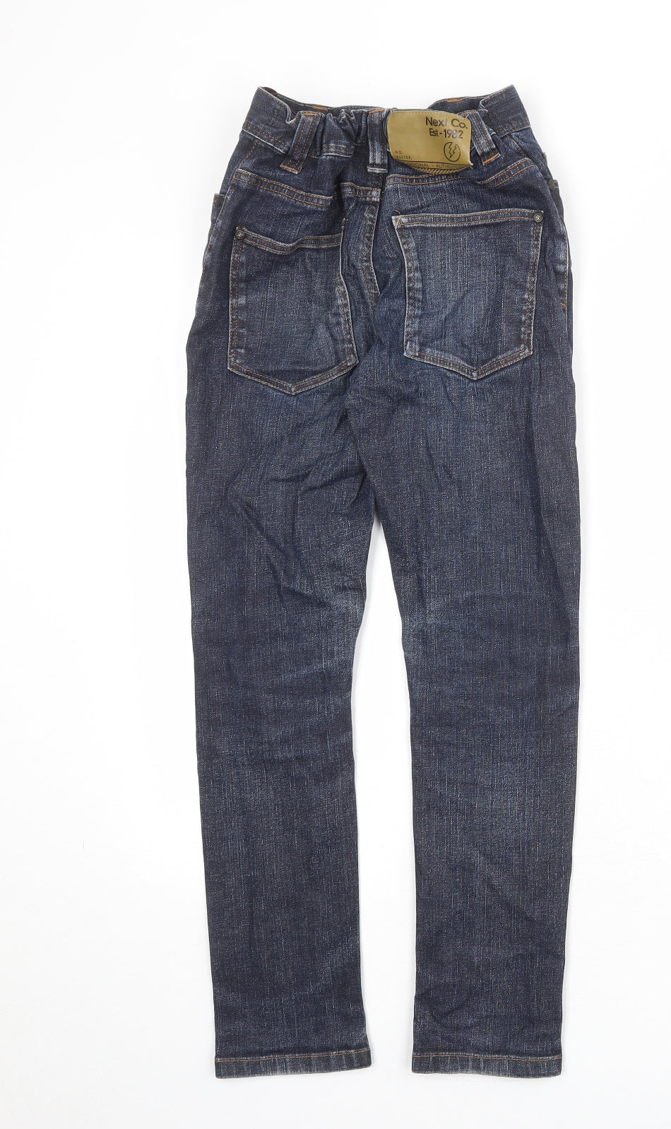 NEXT Boys Blue Cotton Skinny Jeans Size 11 Years Regular Zip