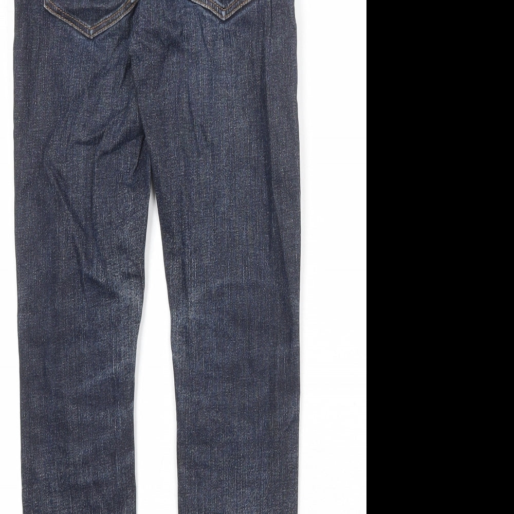 NEXT Boys Blue Cotton Skinny Jeans Size 11 Years Regular Zip