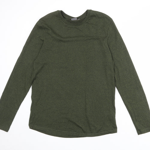 ASOS Mens Green Cotton T-Shirt Size L Round Neck