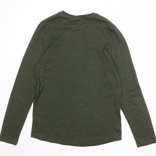 ASOS Mens Green Cotton T-Shirt Size L Round Neck