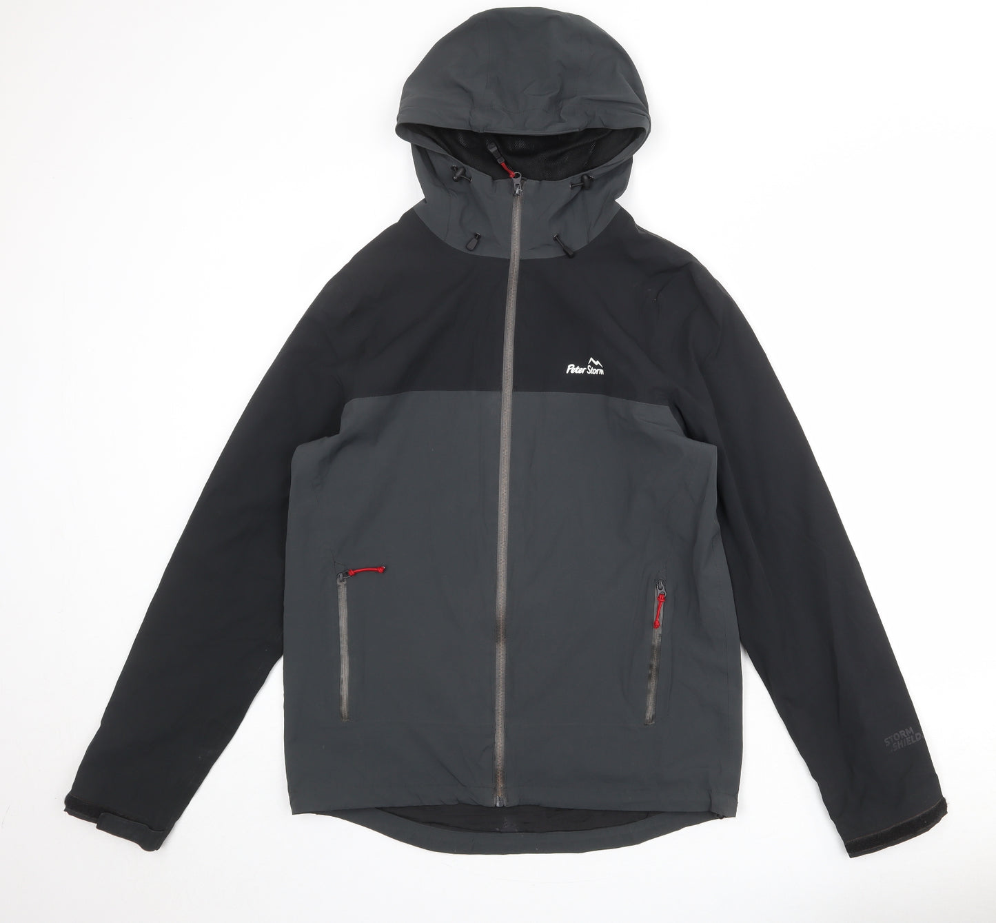Peter Storm Mens Grey Windbreaker Jacket Size S Zip