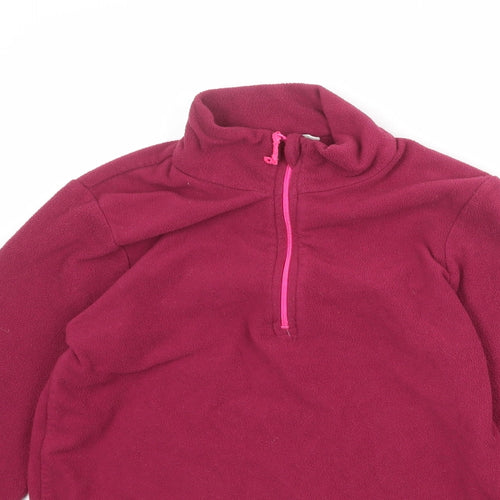 Mountain Warehouse Girls Purple Polyester Pullover Sweatshirt Size 11-12 Years Zip