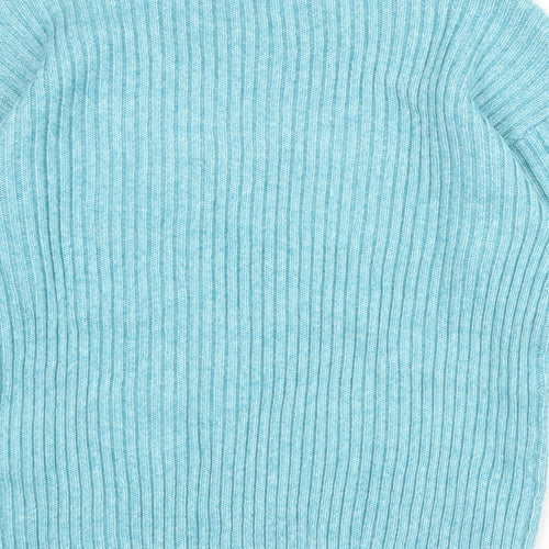 Marks and Spencer Womens Blue Round Neck Polyester Pullover Jumper Size M