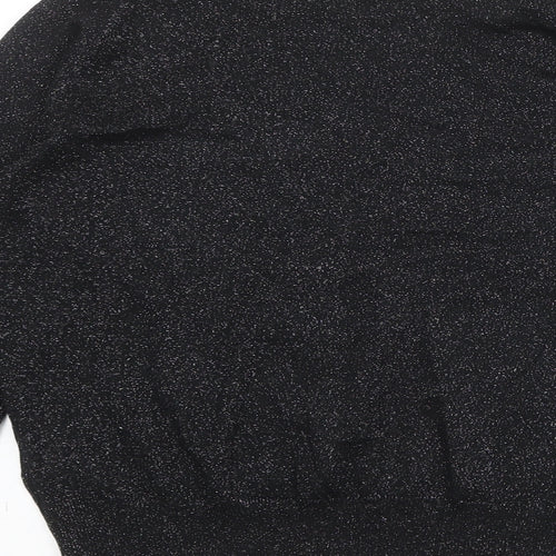 Marks and Spencer Womens Black Round Neck Viscose Pullover Jumper Size S