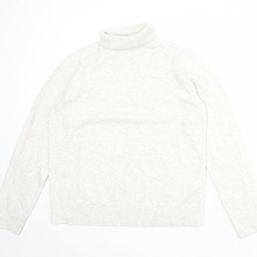 Marks and Spencer Womens Grey Roll Neck Polyester Pullover Jumper Size S
