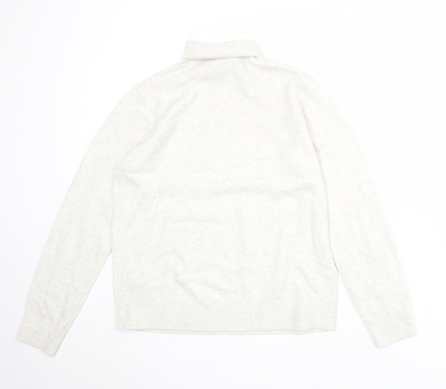 Marks and Spencer Womens Grey Roll Neck Polyester Pullover Jumper Size S