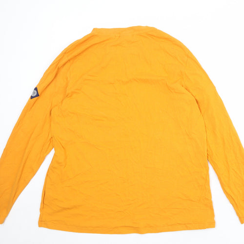Superdry Womens Orange 100% Cotton Basic T-Shirt Size 16 Round Neck