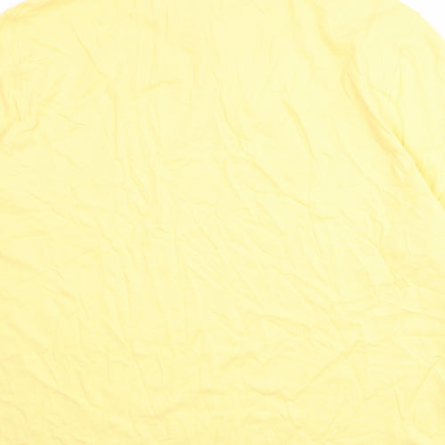 Marks and Spencer Mens Yellow 100% Cotton Polo Size 4XL Collared Button