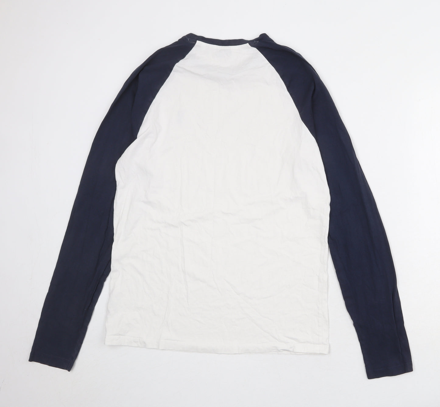 NEXT Mens White Cotton T-Shirt Size L Round Neck