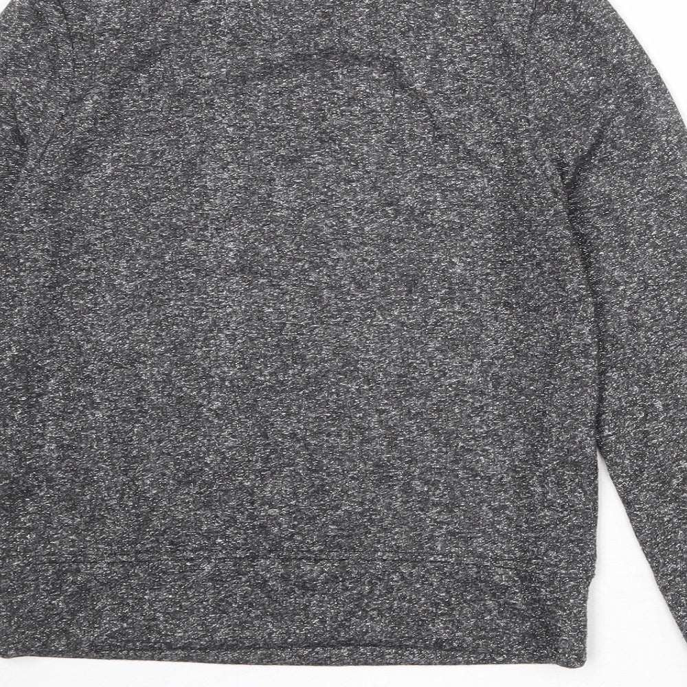 New Look Womens Grey Polyester Pullover Sweatshirt Size 12 Pullover