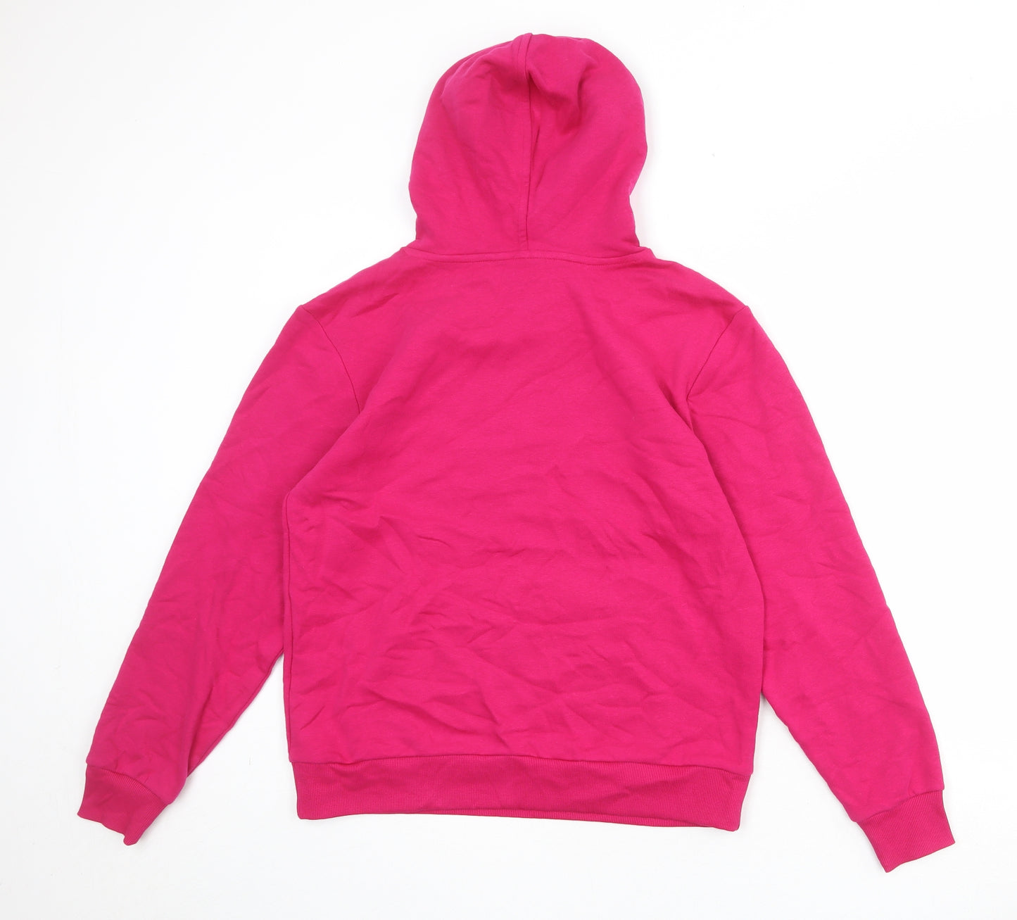 Marks and Spencer Womens Pink Cotton Pullover Hoodie Size S Pullover