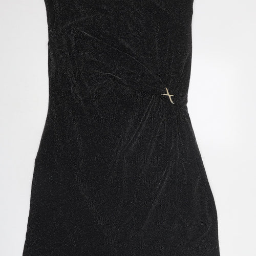 Wallis Womens Black Nylon Shift Size 16 Round Neck Pullover