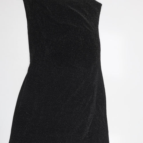 Wallis Womens Black Nylon Shift Size 16 Round Neck Pullover