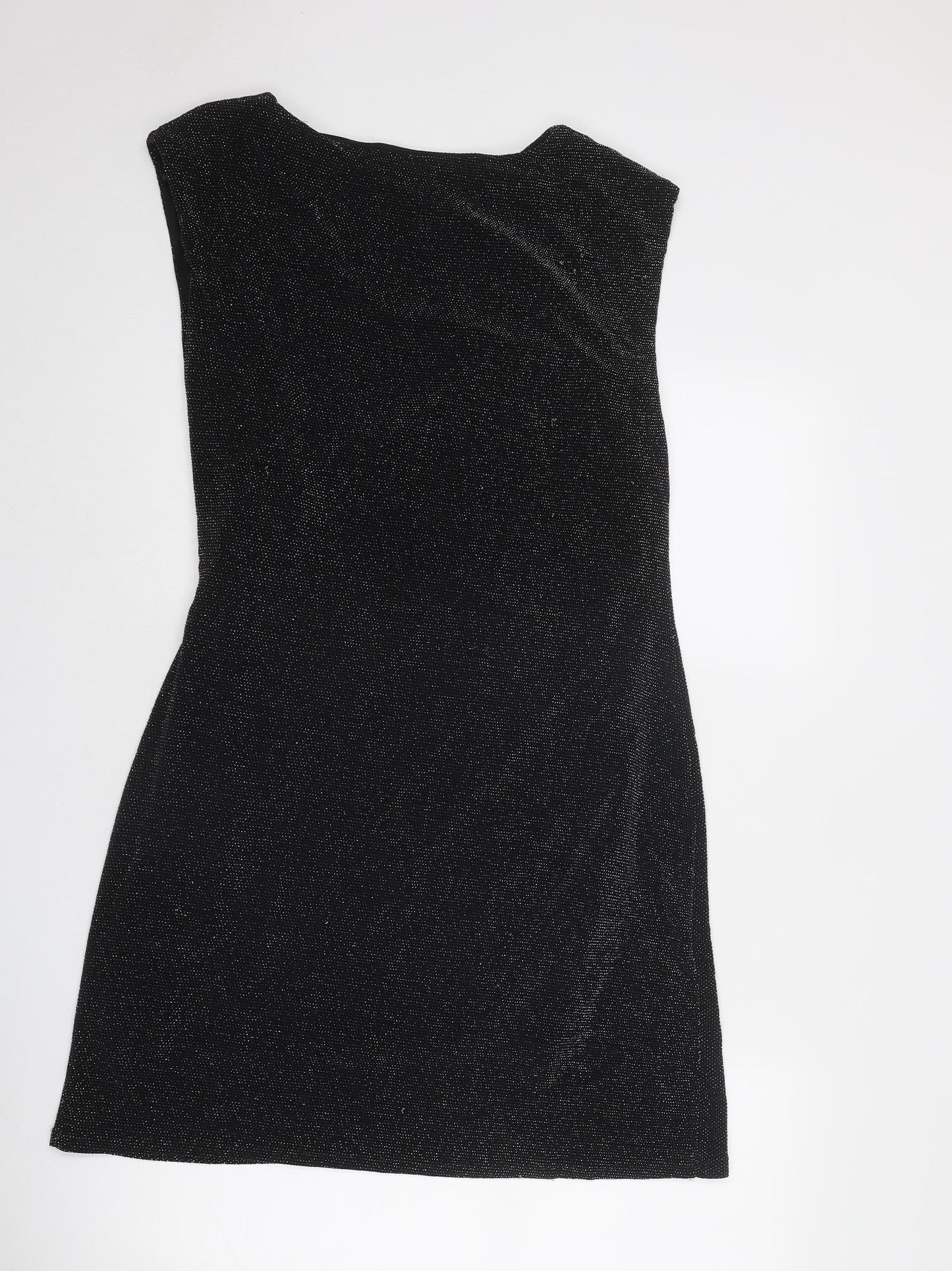 Wallis Womens Black Nylon Shift Size 16 Round Neck Pullover