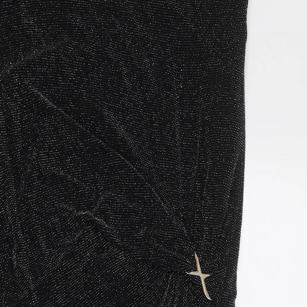 Wallis Womens Black Nylon Shift Size 16 Round Neck Pullover