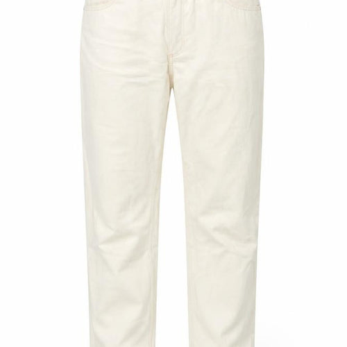 ASOS Womens Ivory Cotton Straight Jeans Size 32 in Regular Zip