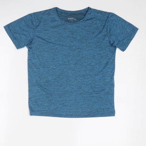 Regatta Boys Blue Polyester Basic T-Shirt Size 11-12 Years Round Neck Pullover
