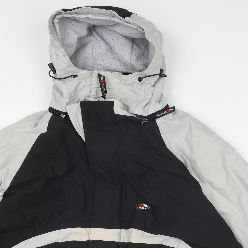 Trespass Mens Grey Windbreaker Jacket Size M Zip