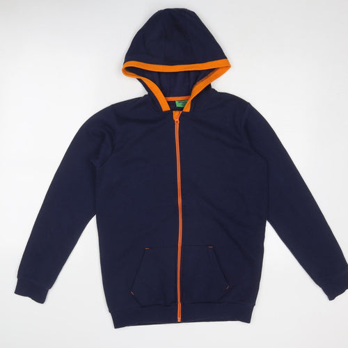 Mountain Warehouse Boys Blue Polyester Full Zip Hoodie Size 13 Years Zip