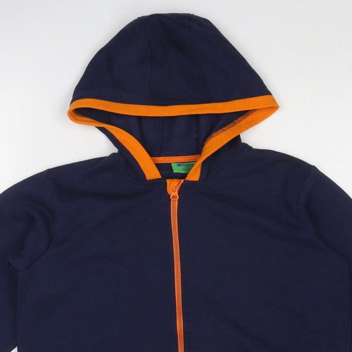 Mountain Warehouse Boys Blue Polyester Full Zip Hoodie Size 13 Years Zip