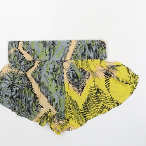 Somedays Lovin Womens Multicoloured Geometric Viscose Hot Pants Shorts Size XS Regular Pull On