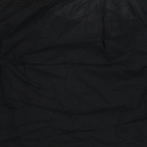 H&M Womens Black Cotton Basic Blouse Size 8 Round Neck