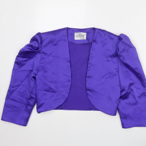 Eclipse Womens Purple Paisley Jacket Size 10