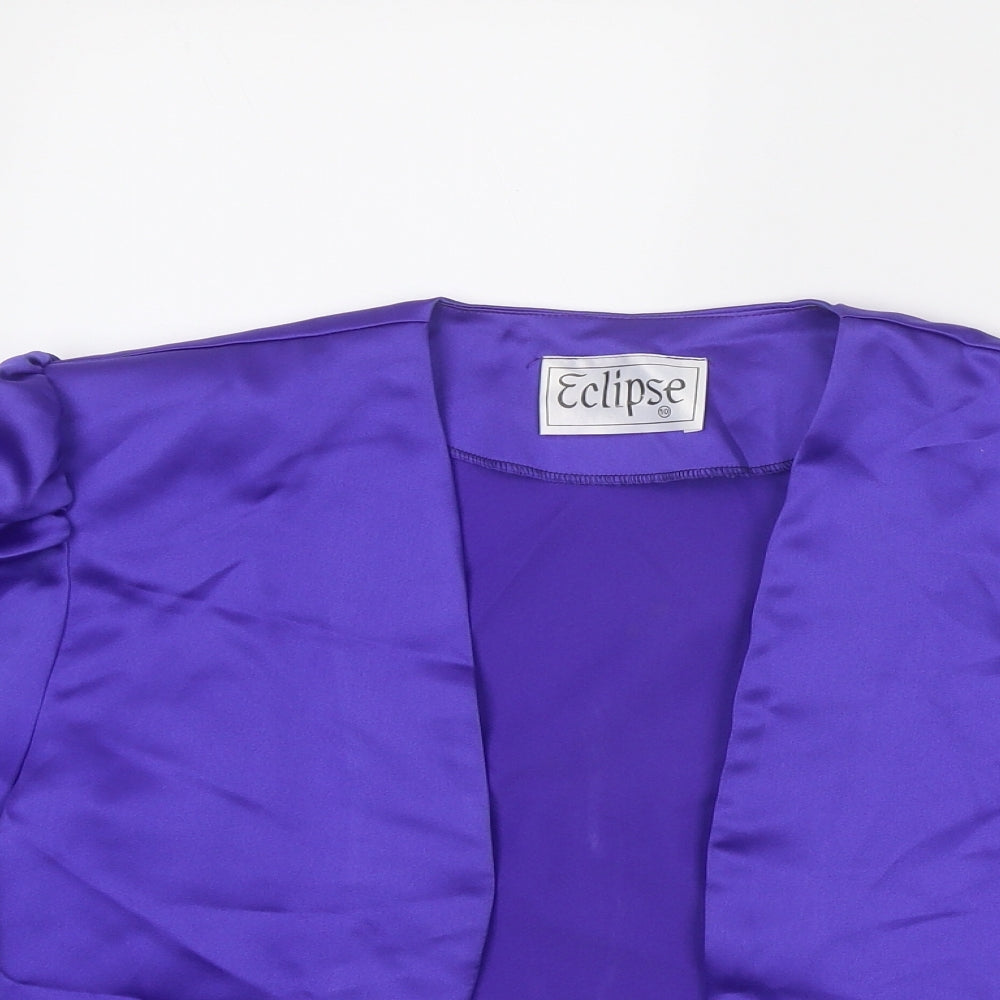 Eclipse Womens Purple Paisley Jacket Size 10