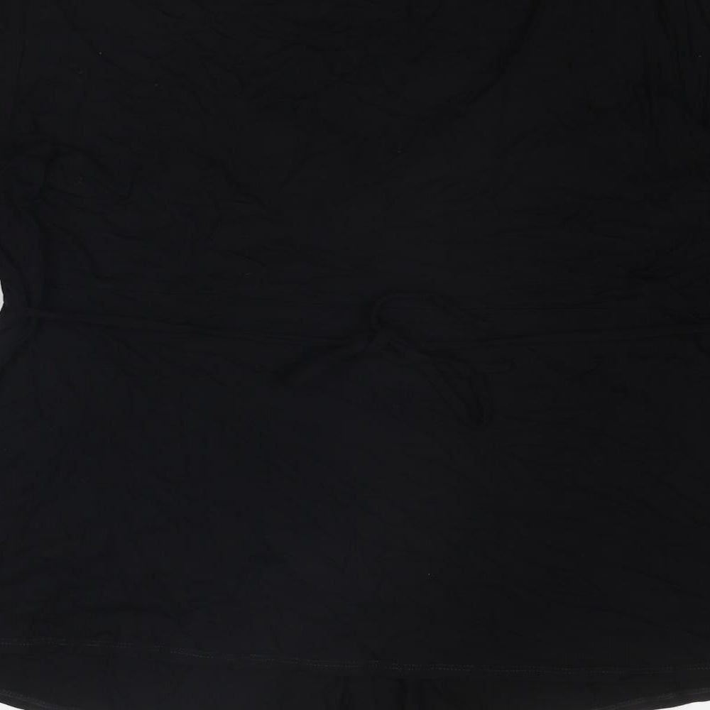 Marks and Spencer Womens Black Viscose Basic Blouse Size 22 V-Neck